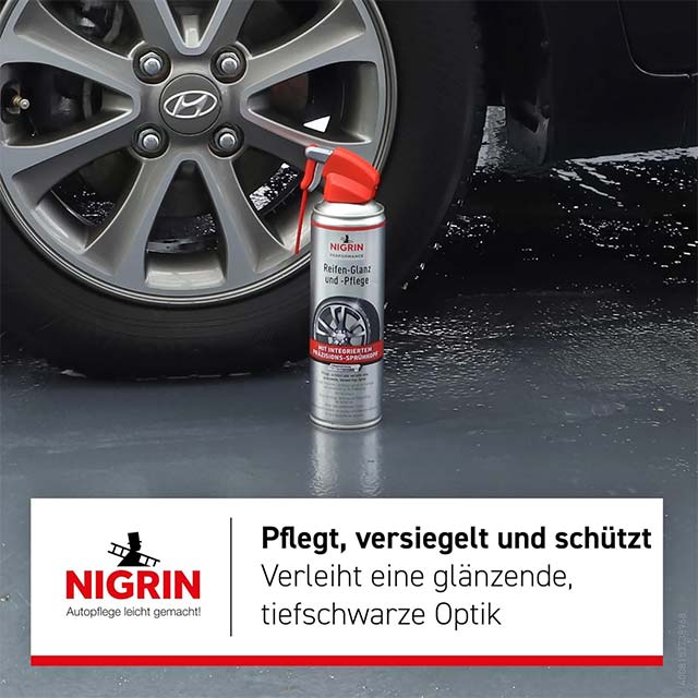 NIGRIN Performance Tire Shine & Care 500ml – Advanced Tire Cleaner, Gloss Enhancer & Protector