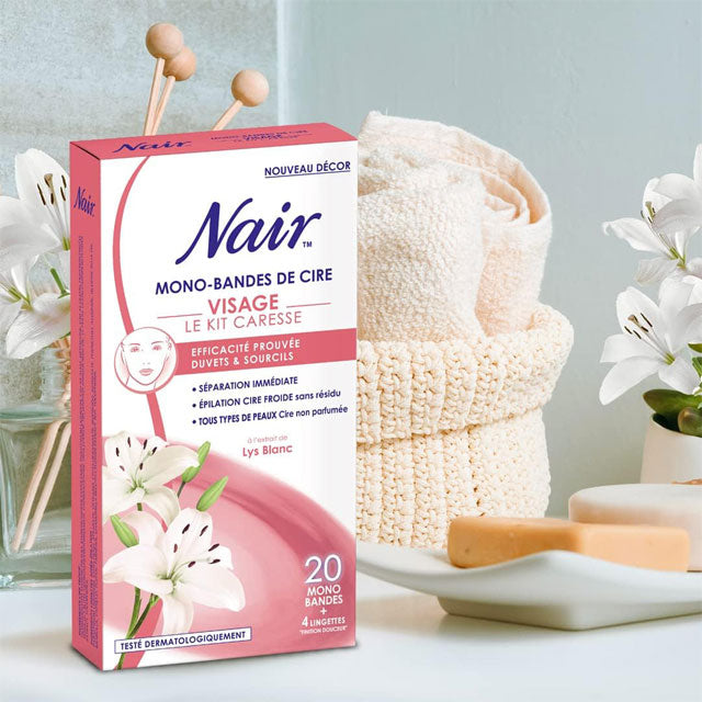 Nair Cold Wash Face Care Set – 20 Monostripes for Gentle Exfoliation & Effective Cleansing