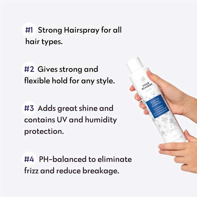 No Nothing Sensitive Strong Hairspray – Unscented & Fragrance-Free Finishing Spray with Strong, Flexible Hold & Humidity Protection – Hypoallergenic Formula (7.5 oz)