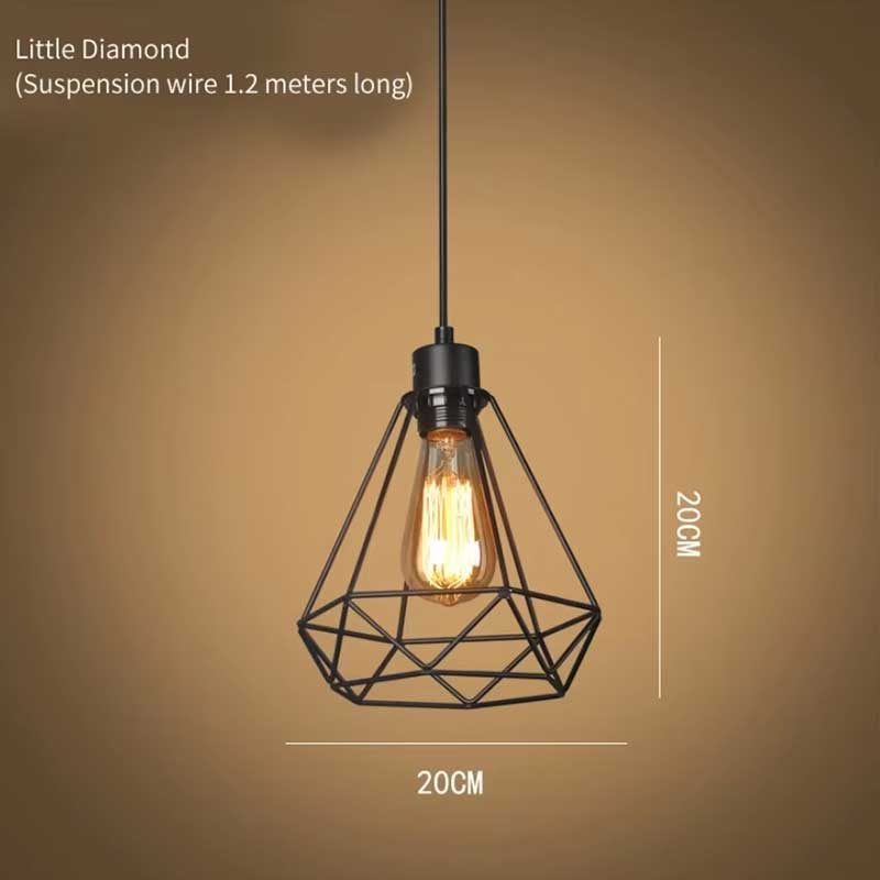Nordic Geometric Pendant Light – Creative Iron Chandelier for Restaurant, Bar, Attic & Decorative Lighting