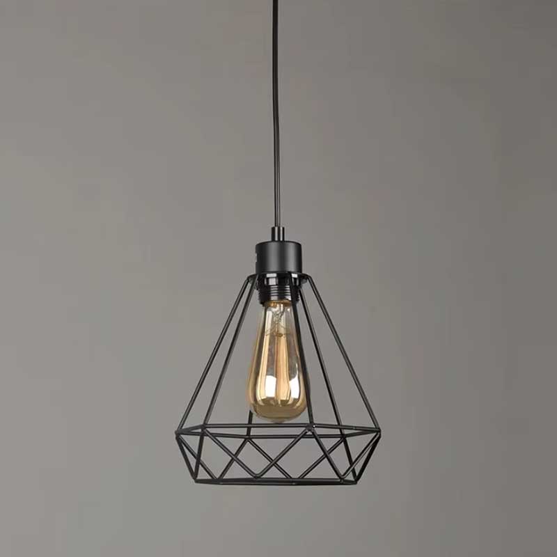 Nordic Geometric Pendant Light – Creative Iron Chandelier for Restaurant, Bar, Attic & Decorative Lighting