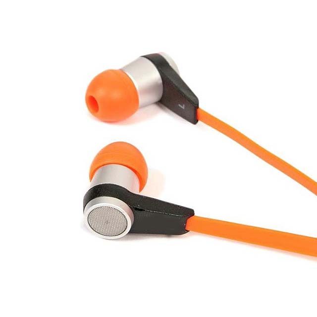 Nutz Buds Orange Earphones with Built-In Microphone – Premium Audio & Hands-Free Calling