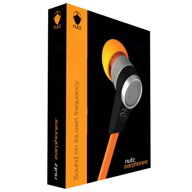 Nutz Buds Orange Earphones with Built-In Microphone – Premium Audio & Hands-Free Calling