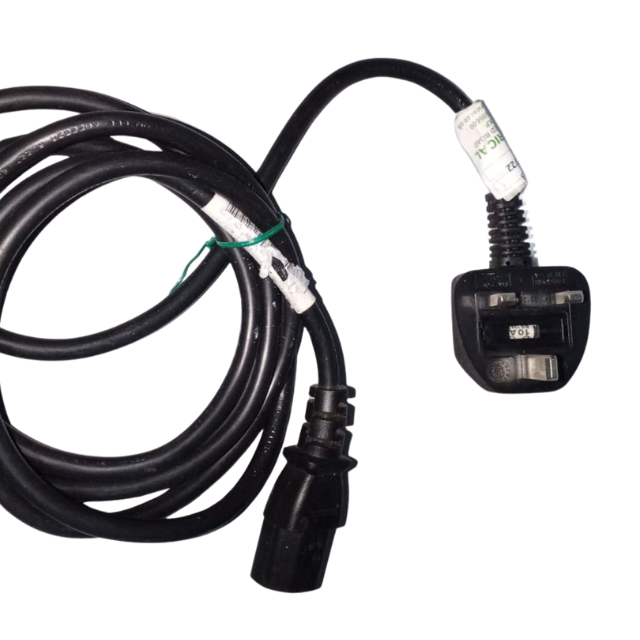 Original 1.8M Laptop Power Cable – UK Plug to C5 3-Pin Cloverleaf Power Lead