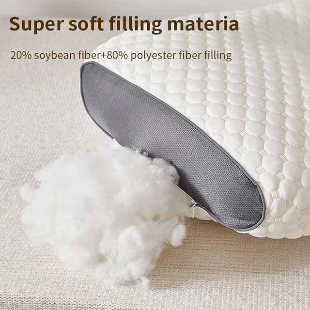 Orthopedic Neck Pillow for Sleeping – Cervical Support Soybean Fiber SPA Massage Pillow