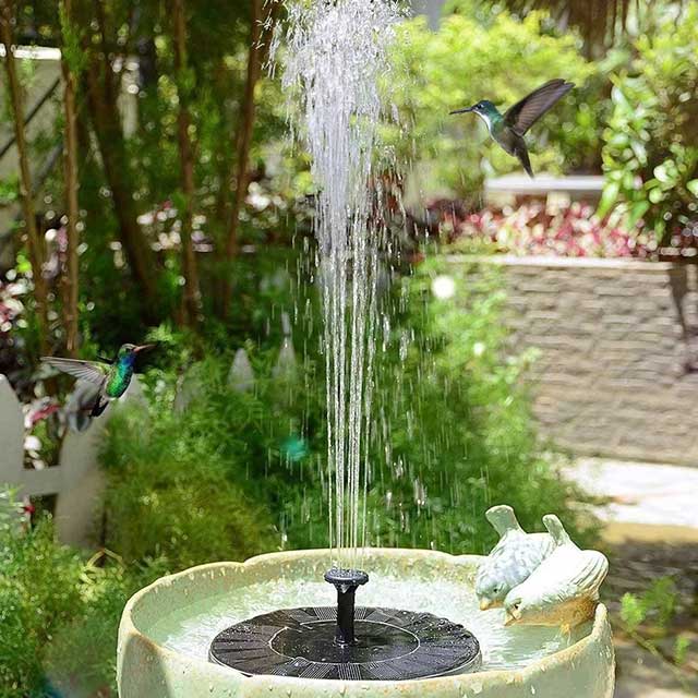 Outdoor Solar Birdbath Fountain – Floating Garden Waterfall Decoration for Pool & Patio