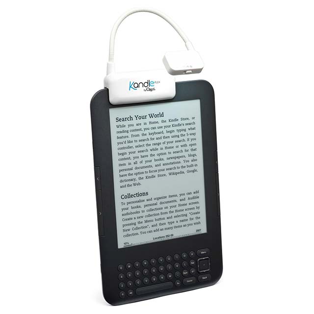 Ozeri Kafa LED Reading Light - Compact Clip-On Book Light for Books & eReaders, White