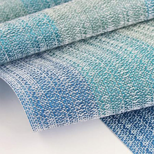 PIGCHCY Coastal Blue Heat-Resistant Vinyl Woven Placemats & Table Runner Set – Washable Dining Table Mats (1 Placemats + 1 Runner)