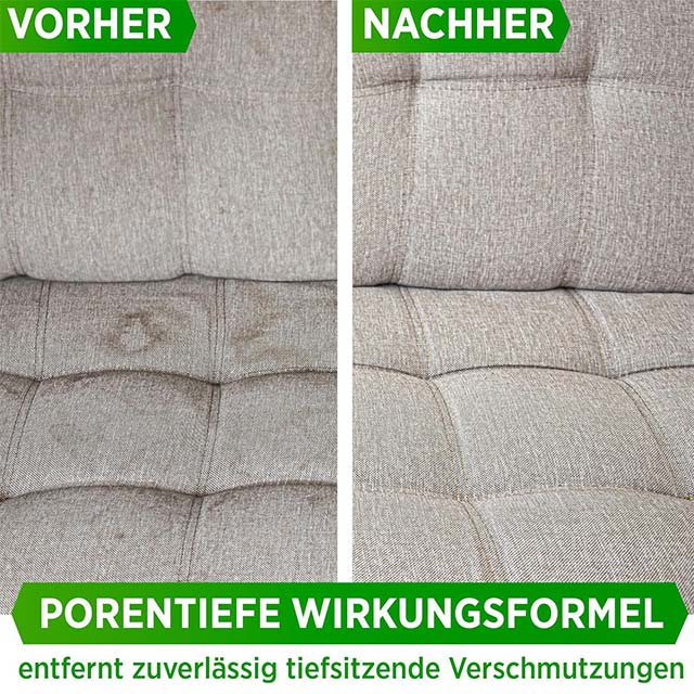 PRINOX® 500 ml Professional Upholstery Cleaner – Textile Concentrate & Stain Remover for Sofa, Car Seat, Armchair & Couch with Brush – Made in Germany