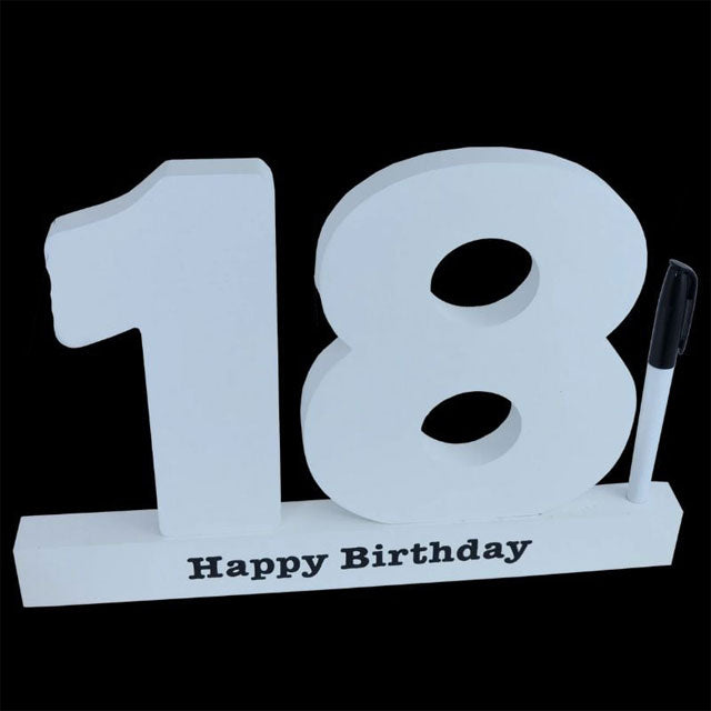 Personalized 18th Birthday Sign It Number Blocks – Unique 3D Signature Decor for Milestone Celebrations