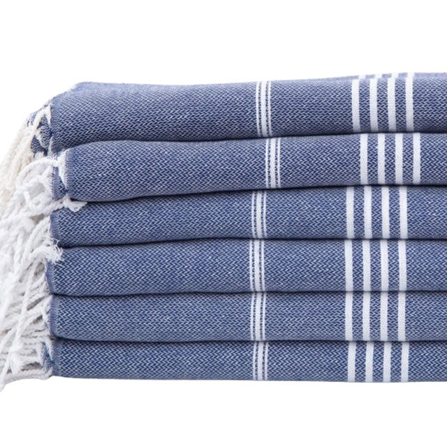 Personalized Turkish Peshtemal Towel – Denim Blue Quick-Dry Beach, Bath, Pool & Bachelorette Gift Idea