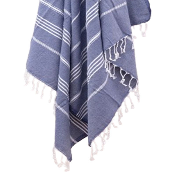 Personalized Turkish Peshtemal Towel – Denim Blue Quick-Dry Beach, Bath, Pool & Bachelorette Gift Idea