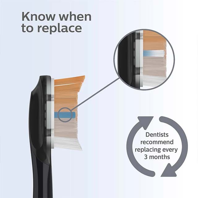 Philips Sonicare Genuine A3 Premium All-in-One Replacement Toothbrush Heads- 2 Brush Heads- Black