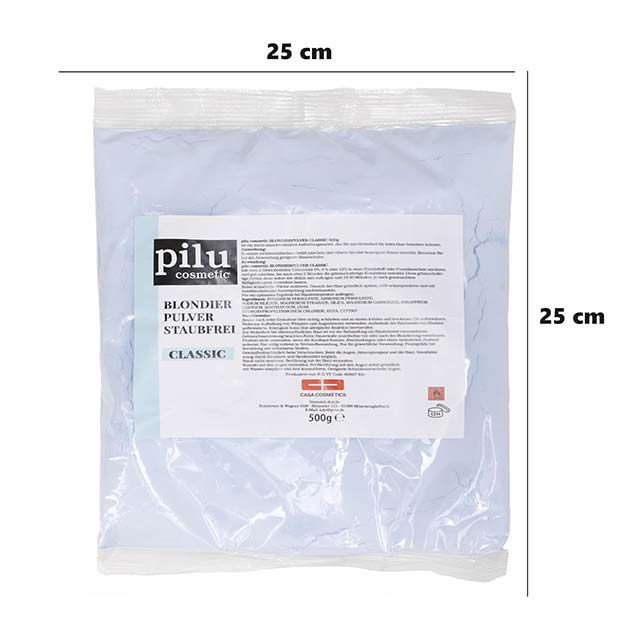 Pilu Cosmetic Blonding Powder 500g – Ultra-Strong Blue Dust Free Bleaching Powder (Up to 7 Shades, Mild Blonding & Anti-Yellowing, Classic Dust Free)