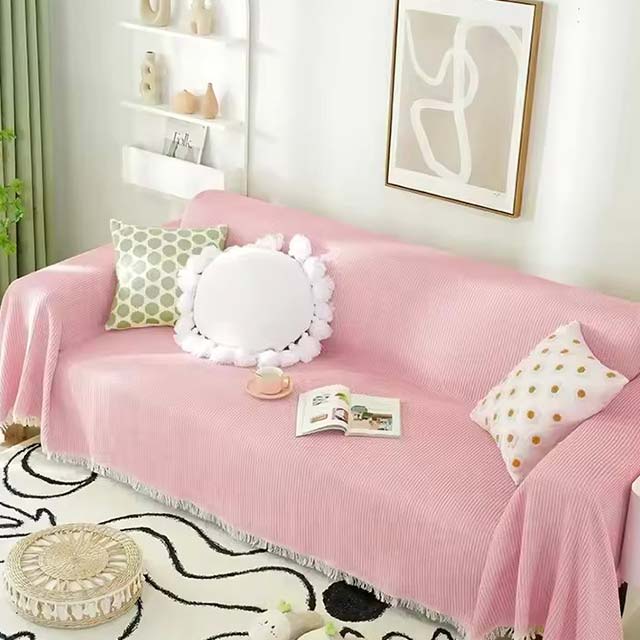 Plaid Blanket for Nordic and Boho Decor - Tassel Throw Blanket for Sofa, Bed, Picnic, and Summer Use