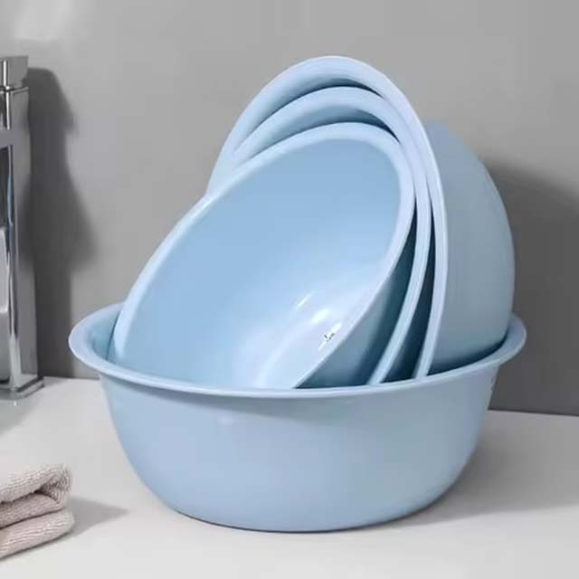 Plastic Round Wash Basin for Bathroom & Laundry – Durable Cleaning Tub for Washing Clothes