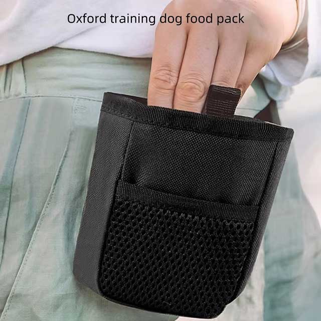 Portable Dog Training Treat Bag – Oxford Fabric Waist Pouch for Pet Snacks, Outdoor Walking & Training
