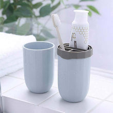 Portable Travel Toothbrush Holder & Toothpaste Cup – Compact Plastic Dental Case for Travel, Hiking, Camping & Home (1 Pc)