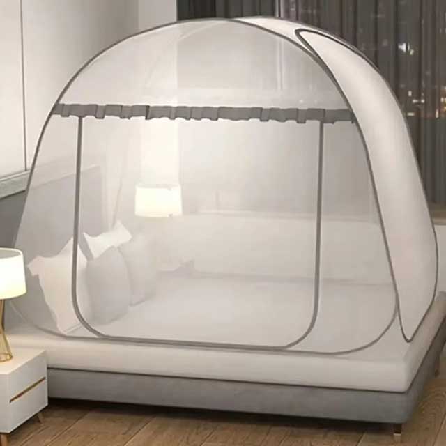 Portable Yurt Mosquito Net Tent – Foldable Mesh Canopy for Single/Double Bed & Bunk Use