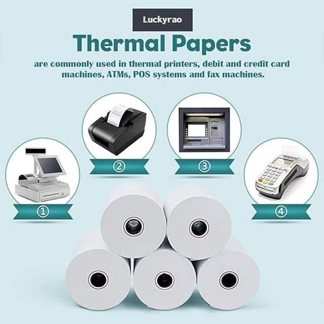 Premium 57mm x 30mm BPA-Free Thermal Receipt Paper – 55 g/m² + Extra 5 g/m² for POS Systems, Credit Card Machines & Cash Registers