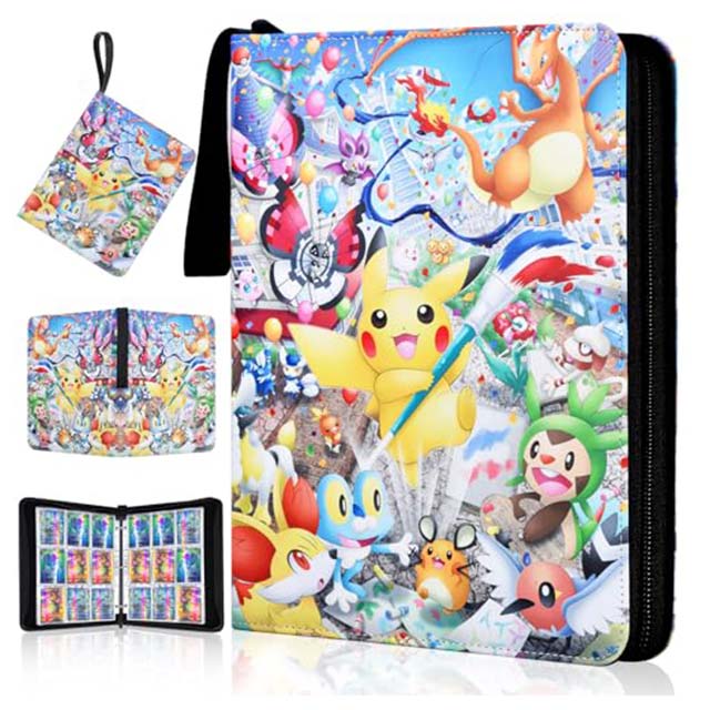 Premium 9-Pocket Trading Card Binder with Zipper – Holds 900 Cards & 50 Detachable Sleeves, Ultimate Card Storage Album & Holder Game Case – Perfect Gift for Boys & Girls