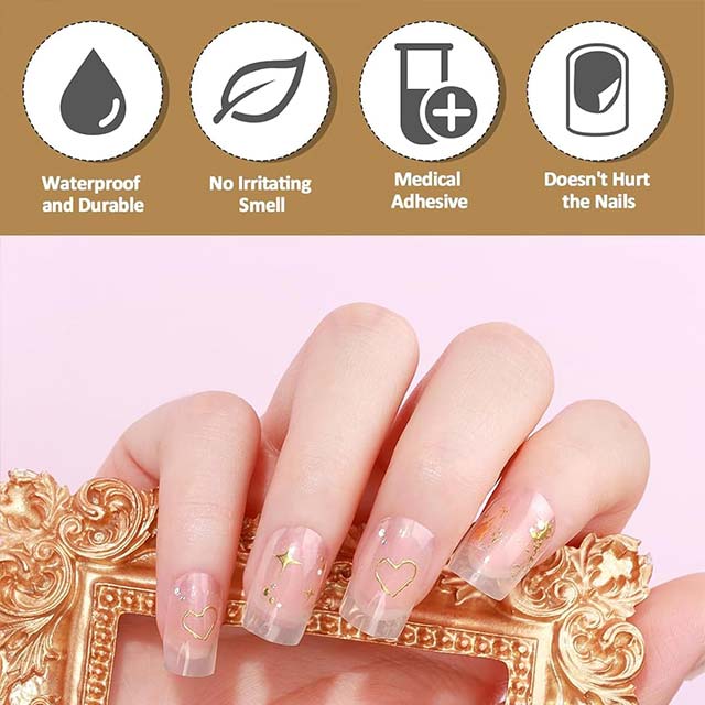 Premium Long Lasting Waterproof Cured White Gel Nail Strips – Complete Manicure Kit with Cuticle Stick, Nail File, Wipes & Sealing (UV/LED Lamp Required)