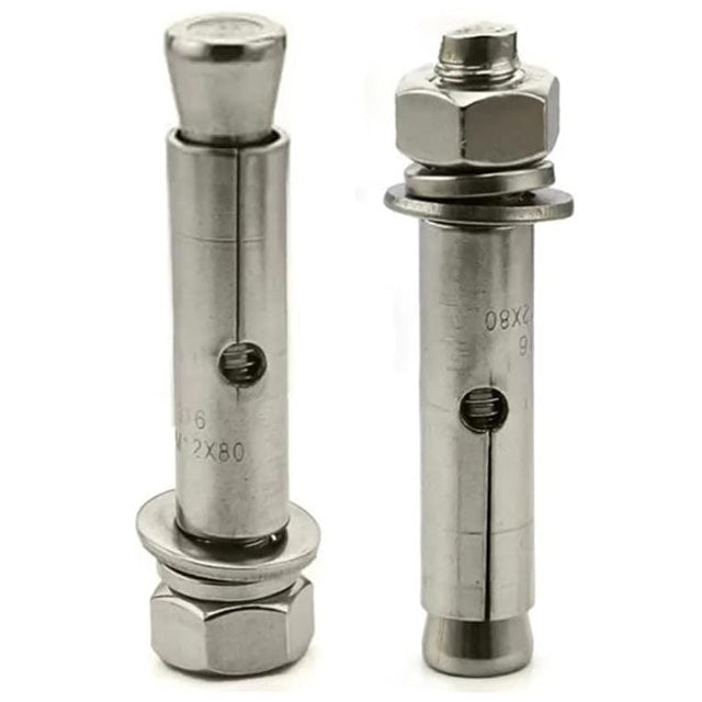 Premium M10 Wedge Anchor Expansion Bolts – 2pcs M10 x 60mm Built-In Expansion Screw with Passivation Finish