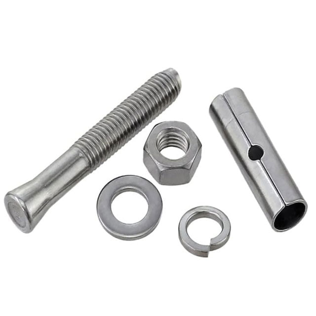 Premium M10 Wedge Anchor Expansion Bolts – 2pcs M10 x 60mm Built-In Expansion Screw with Passivation Finish