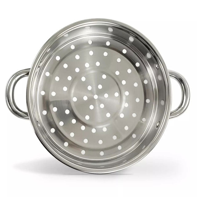 Premium Stainless Steel Steamer Cooker – Multipurpose Kitchen Steamer Pot for Dumplings, Vegetables & Meat with Glass Lid for Home Cooking