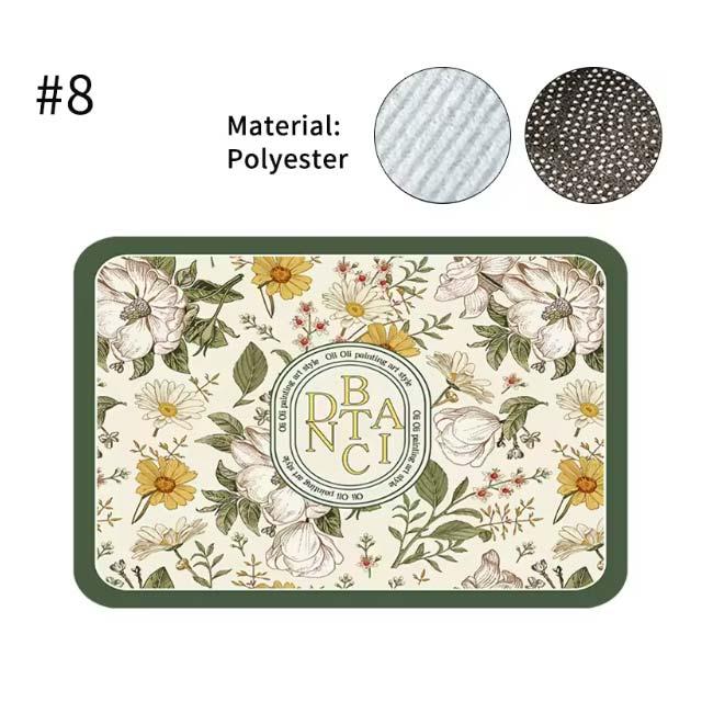 Printed Super Absorbent Dish Drying Mat – Quick-Dry Drain Pad for Tableware & Coffee Bar