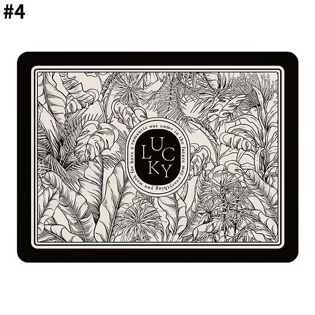 Printed Super Absorbent Dish Drying Mat – Quick-Dry Drain Pad for Tableware & Coffee Bar