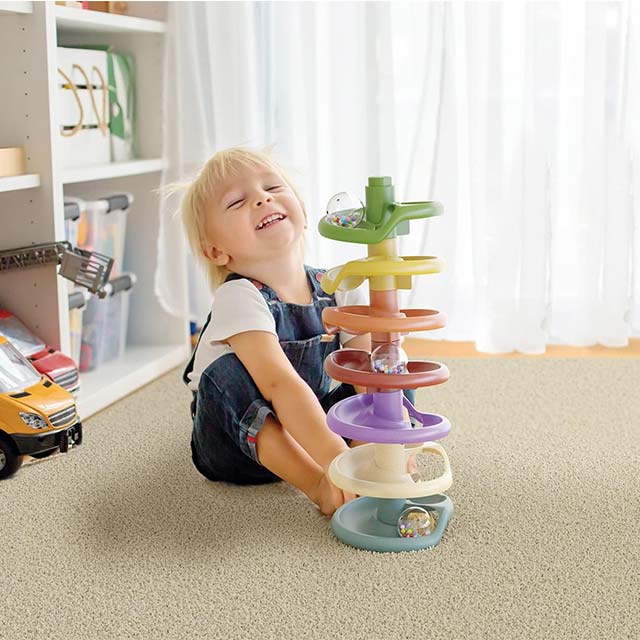 Quercetti 86501 Spiral Tower Play Bio – Multicoloured Educational Building & Stacking Toy for Kids