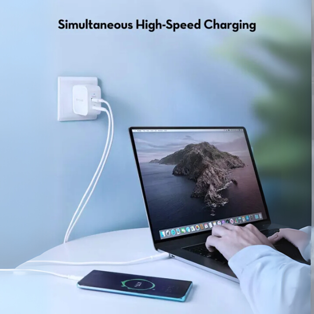 RAVPower PD Pioneer 65W Fast Wall Charger – USB-C Power Delivery Adapter (UK Imported)