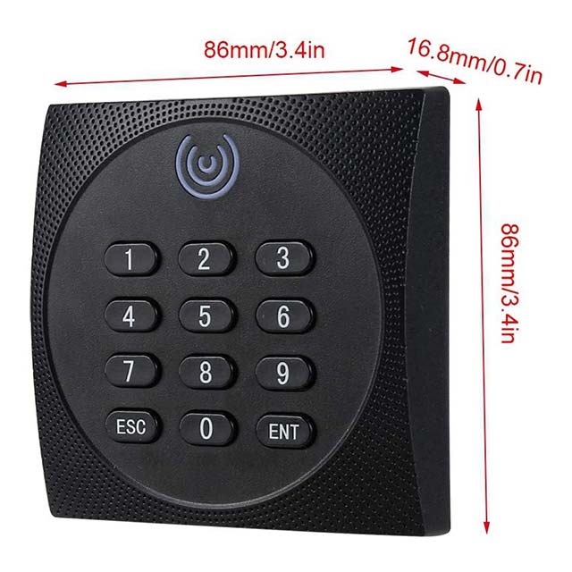 LCMDFZ Waterproof RFID Card Reader - Multi-Functional ID & Password Keypad for Banks & Public Buildings