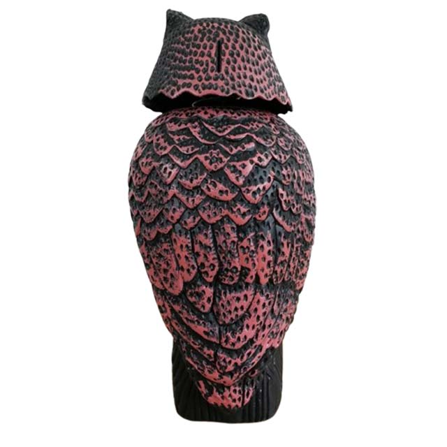 Realistic Rotating Owl Decoy – Outdoor Scarecrow Fake Owl Statue to Deter Birds & Pigeons (1 Pack)