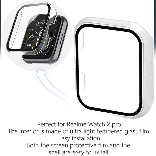 Realme Watch 2 Pro Tempered Glass Screen Protector – Full Coverage, Ultra-Thin Scratch & Shatter Resistant Display Guard