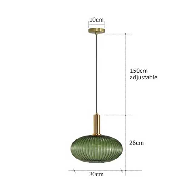 Retro Colorful Glass Pendant Light – Creative LED E27 Hanging Lamp for Restaurant, Living Room, Bedroom & Loft Decor