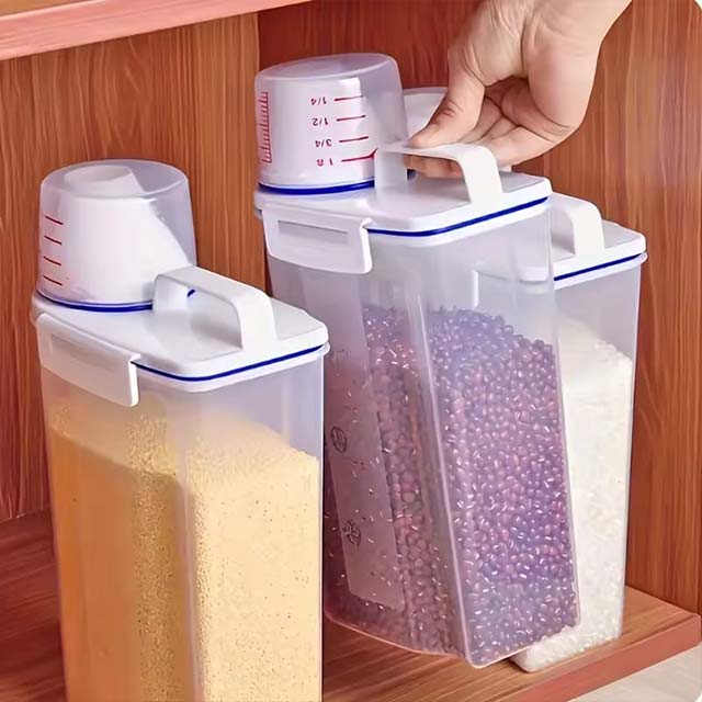 Large Capacity Cereal Storage Container – Moisture-Proof, Insect-Proof Sealed Rice Dispenser for Cereals & Dog Food