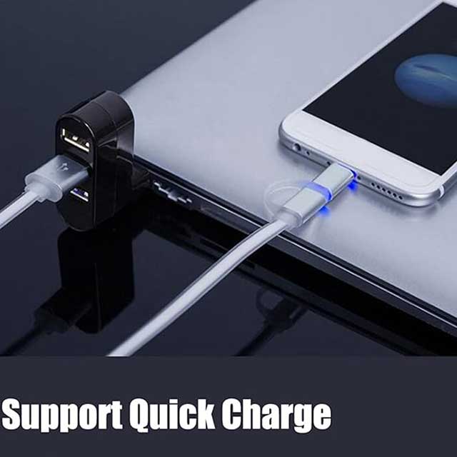 Rotatable USB Hub Splitter – 3-Port USB 2.0/3.0 Adapter with 90°/180° Swivel Design | Plug & Play, Hot Swap Supported USB Expander for Laptop & PC