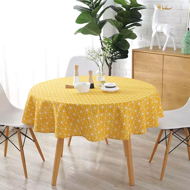Round Tablecloth 120/150cm – Washable Decorative Table Cover for Home, Holiday, Christmas, Party & Picnic Dining