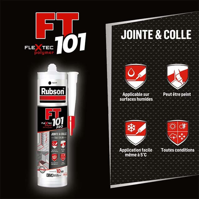 Rubson FT101 Black 280ML – Premium Multi-Purpose Sealant & Adhesive for Industrial Durability