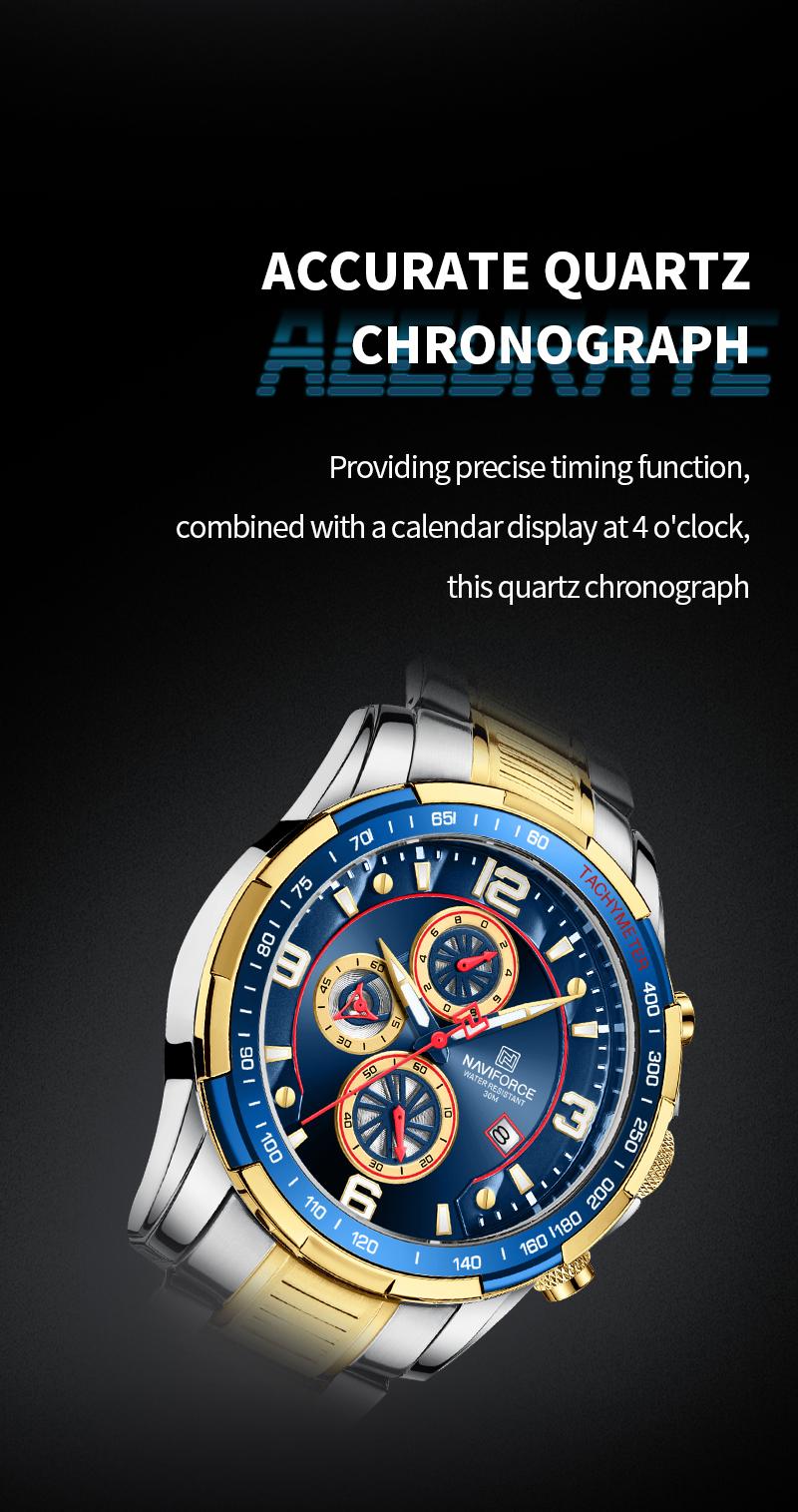 NAVIFORCE Stainless Steel Men Watch (8020S)