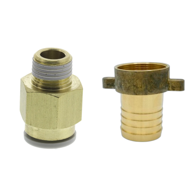 SMC KQ2 Series Straight Threaded Adaptor – R 1/8 Male to 8mm Push-In Brass Fitting
