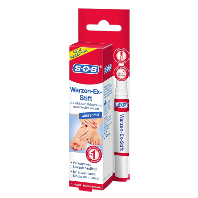 SOS Wart-Ex Pen – Instant-Acting Wart Removal Treatment for Common Warts
