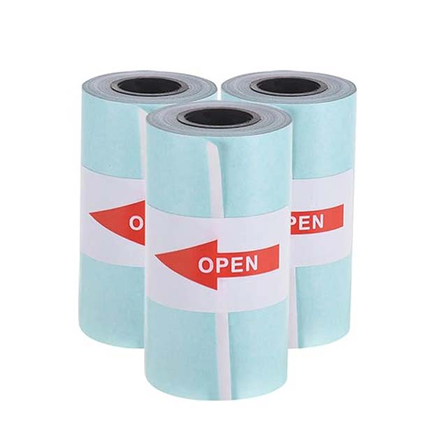 Printable Sticker Paper Roll – Direct Thermal Self-Adhesive Paper, 57x30mm for A6 Pocket Thermal Printer, Compatible with P1/P2 Mini Photo Printer