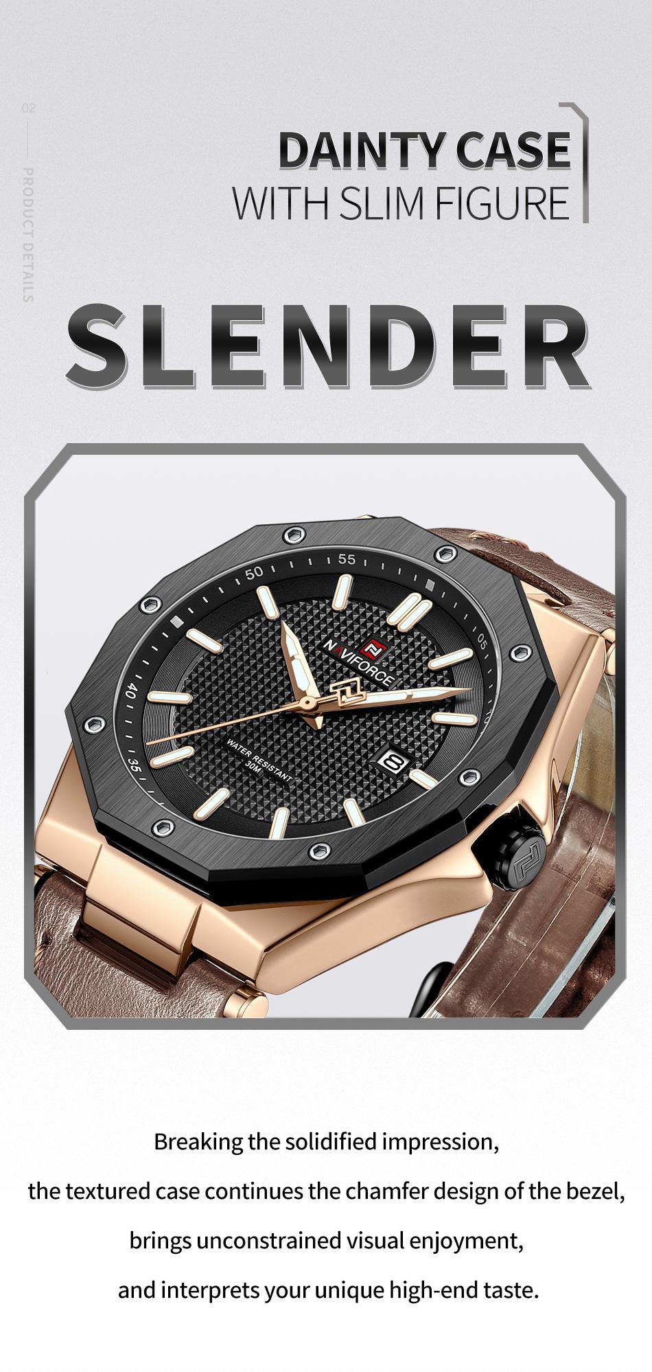 Montre homme en cuir NAVIFORCE (NF9200L)