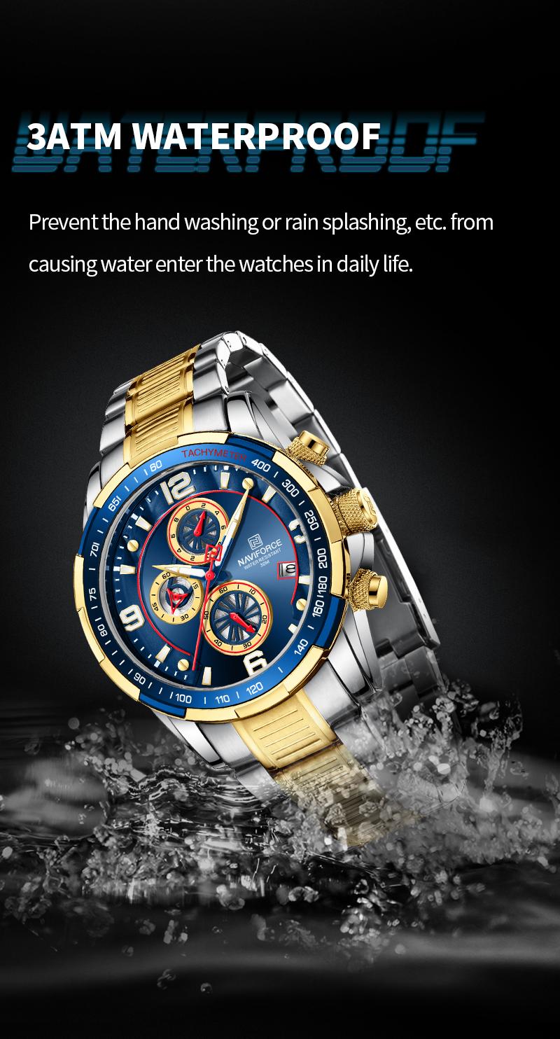 NAVIFORCE Stainless Steel Men Watch (8020S)