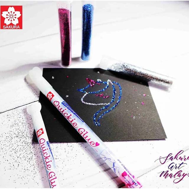 Sakura Quickie Glue Precise Adhesive Pen – Fast-Drying, Dries Clear for Crafts, Paper & DIY Projects