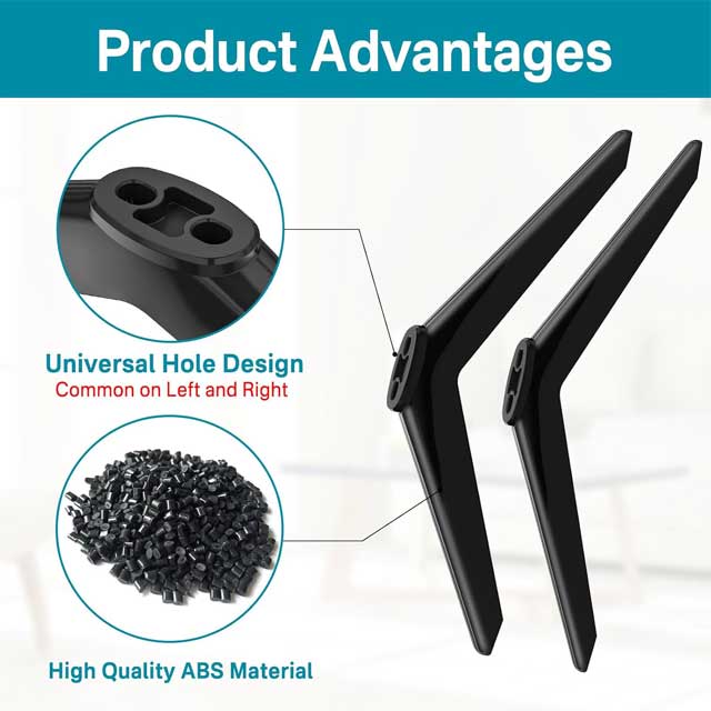 Samsung 32" FHD Smart LED TV Stand Replacement Base – Compatible with UN32J5205AF TV Stand Legs (Black)