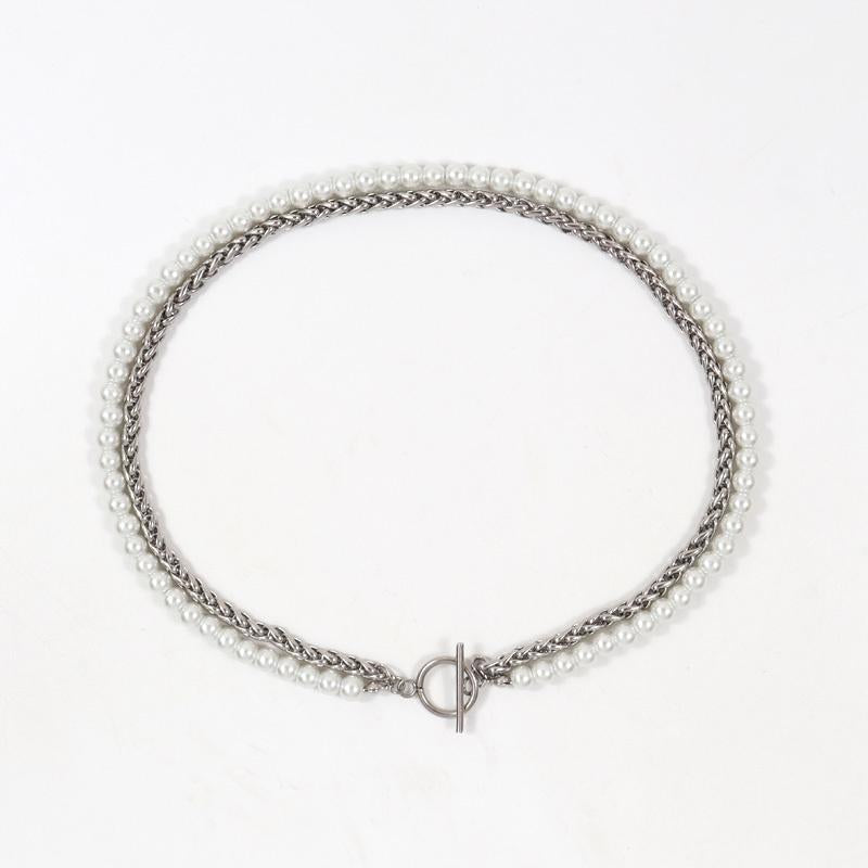 Collier vintage en perles pour femme, fait main (EGN230)